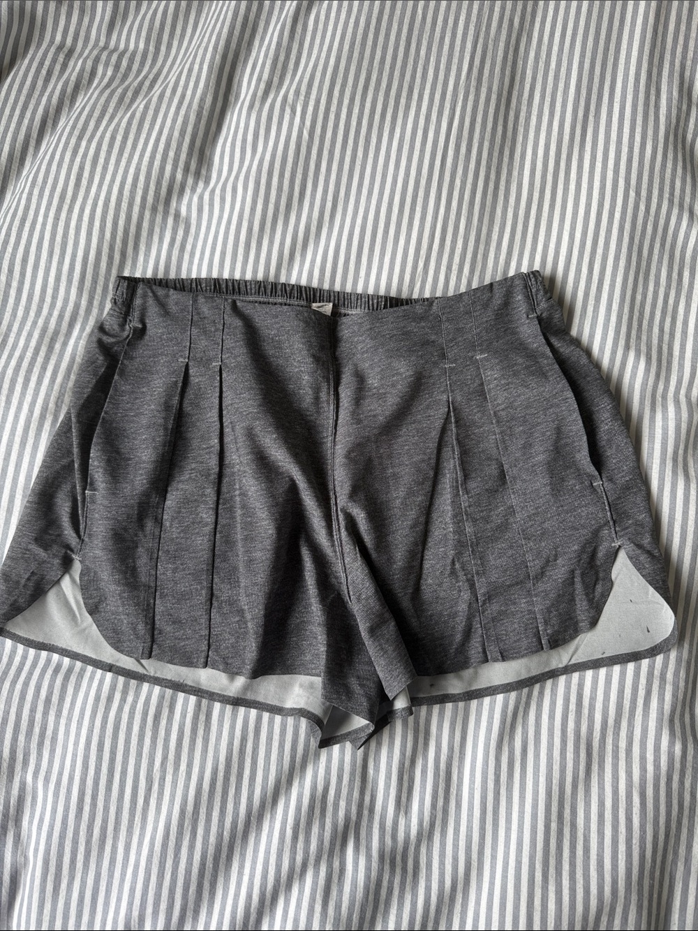 lululemon athletica Gray Pleated Athletic Shorts